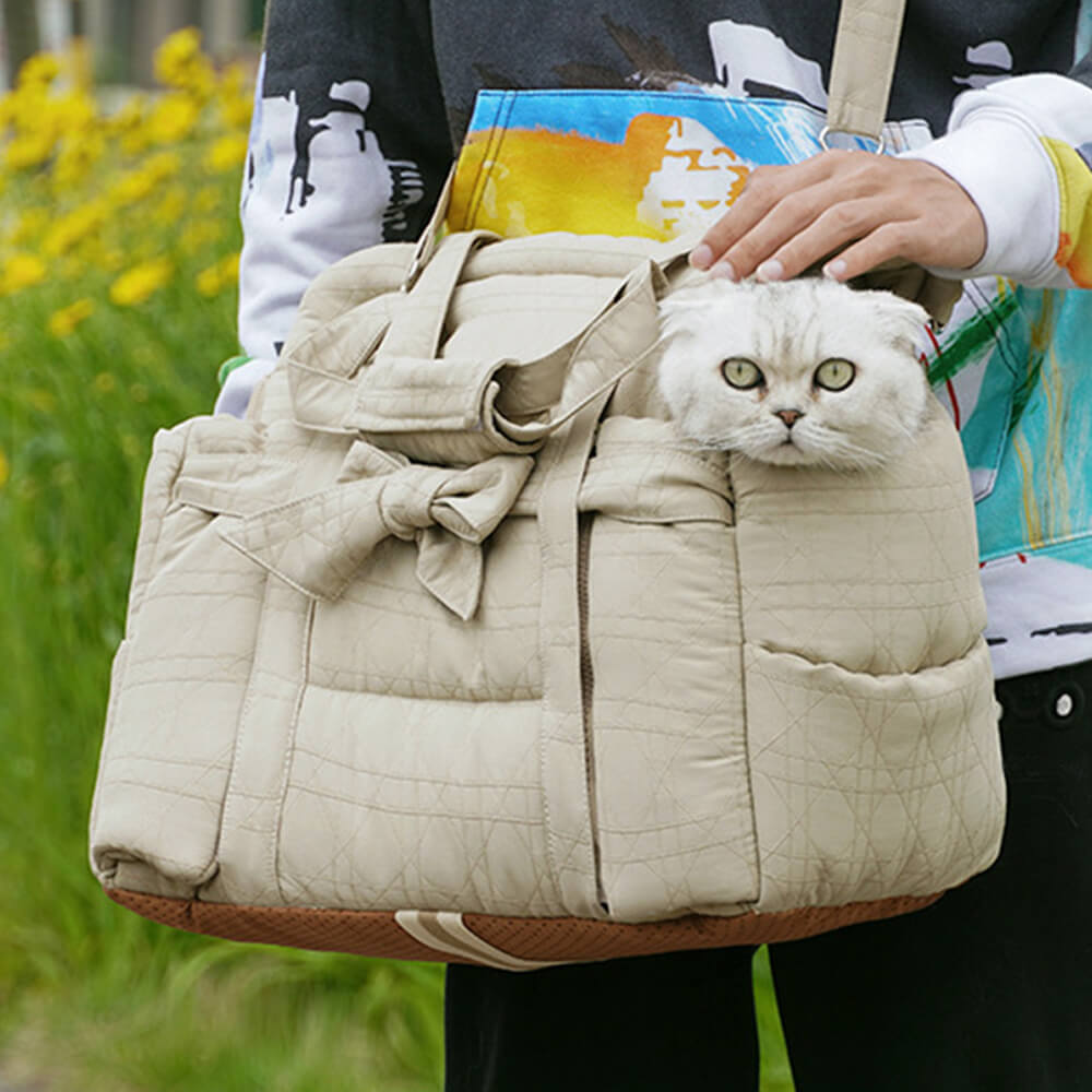 Borsa per animali domestici portatile multiuso con seggiolino auto per cani e letto