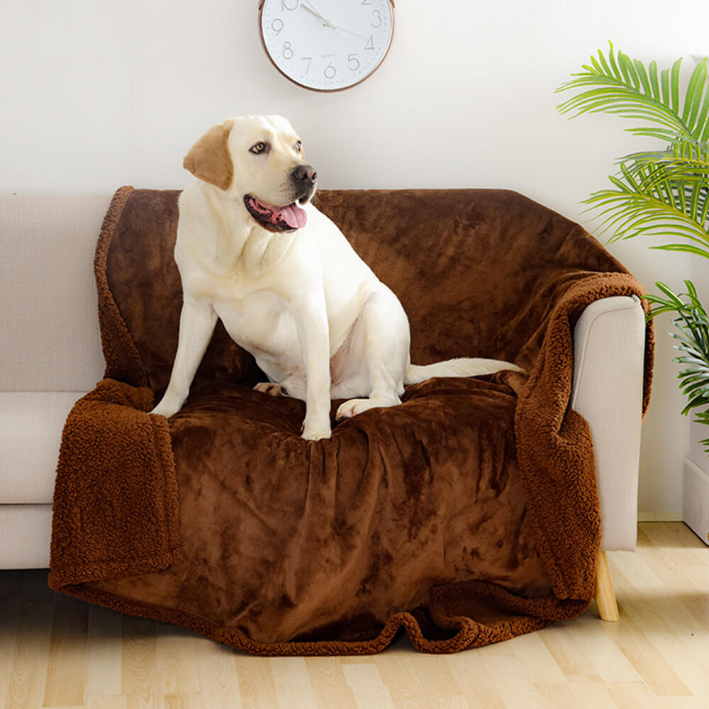 Copriletto in pile sherpa impermeabile per cani, spesso.