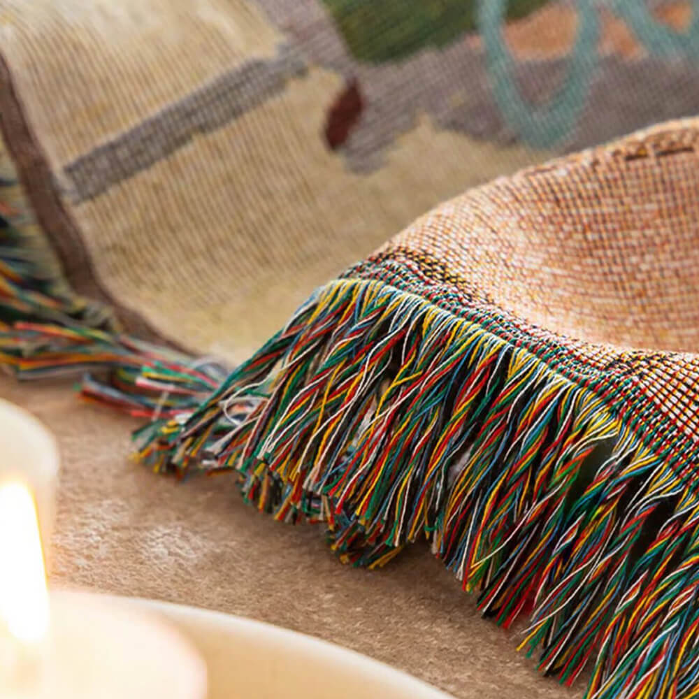 Copertura decorativa per divano in jacquard morbido a tema natalizio