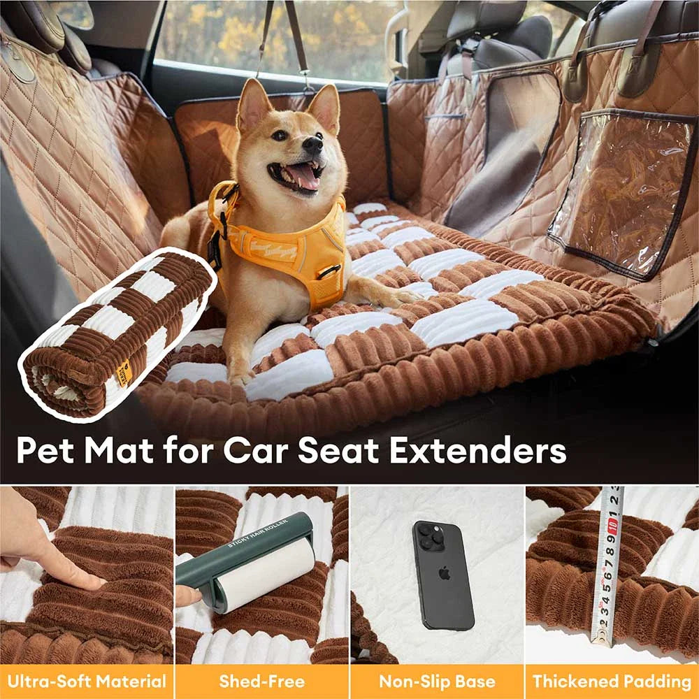 Copertura per sedile da auto per cani in finta pelle premium resistente all'acqua - RideProtector