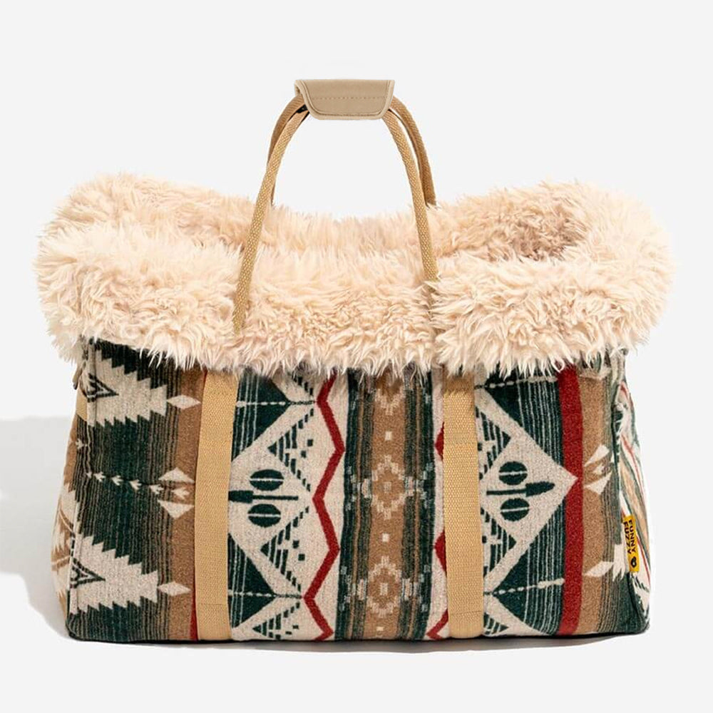 Grande Trasportino Reversibile per Animali Domestici Indie Boho e Sacco a Pelo per Cani - Wondernap