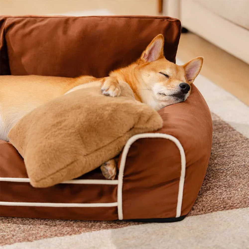 Letto ortopedico per cani in velluto di seta di lusso con cuscino - RegalRest