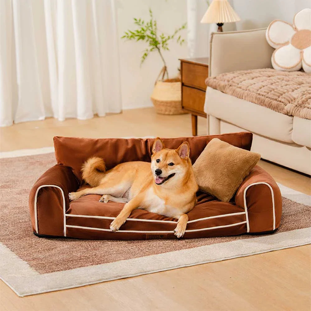 Letto ortopedico per cani in velluto di seta di lusso con cuscino - RegalRest
