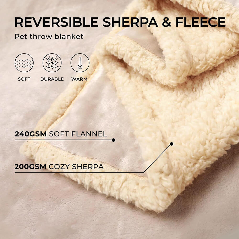 Copriletto in pile sherpa impermeabile per cani, spesso.