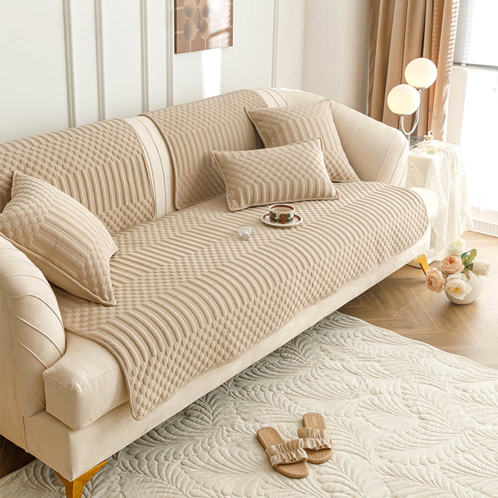Copertura per divano calda in peluche vintage antiscivolo