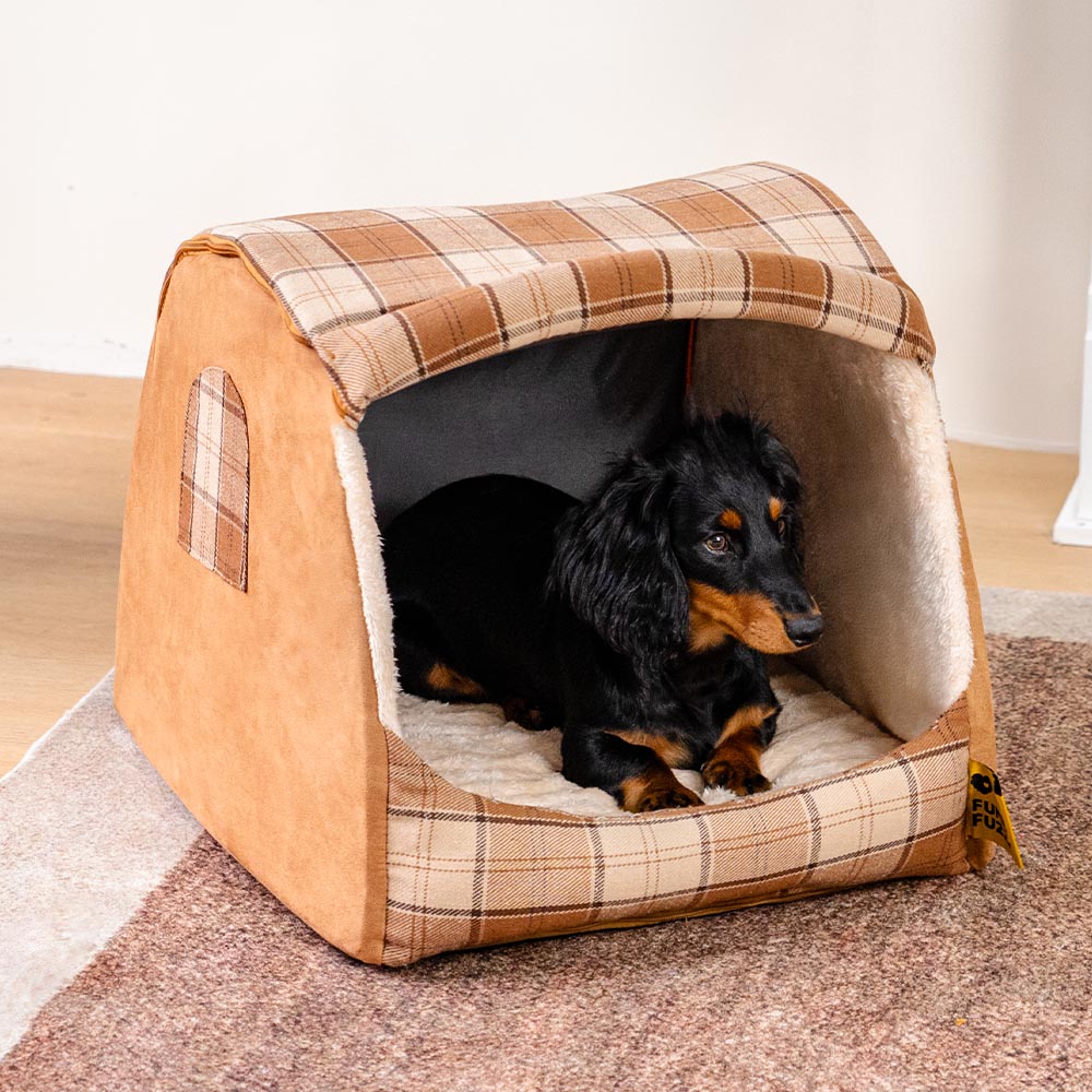 Letto ortopedico per cani in plaid classico - Rifugio in cabinato