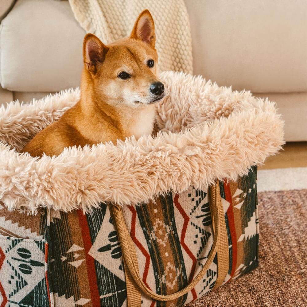 Grande Trasportino Reversibile per Animali Domestici Indie Boho e Sacco a Pelo per Cani - Wondernap