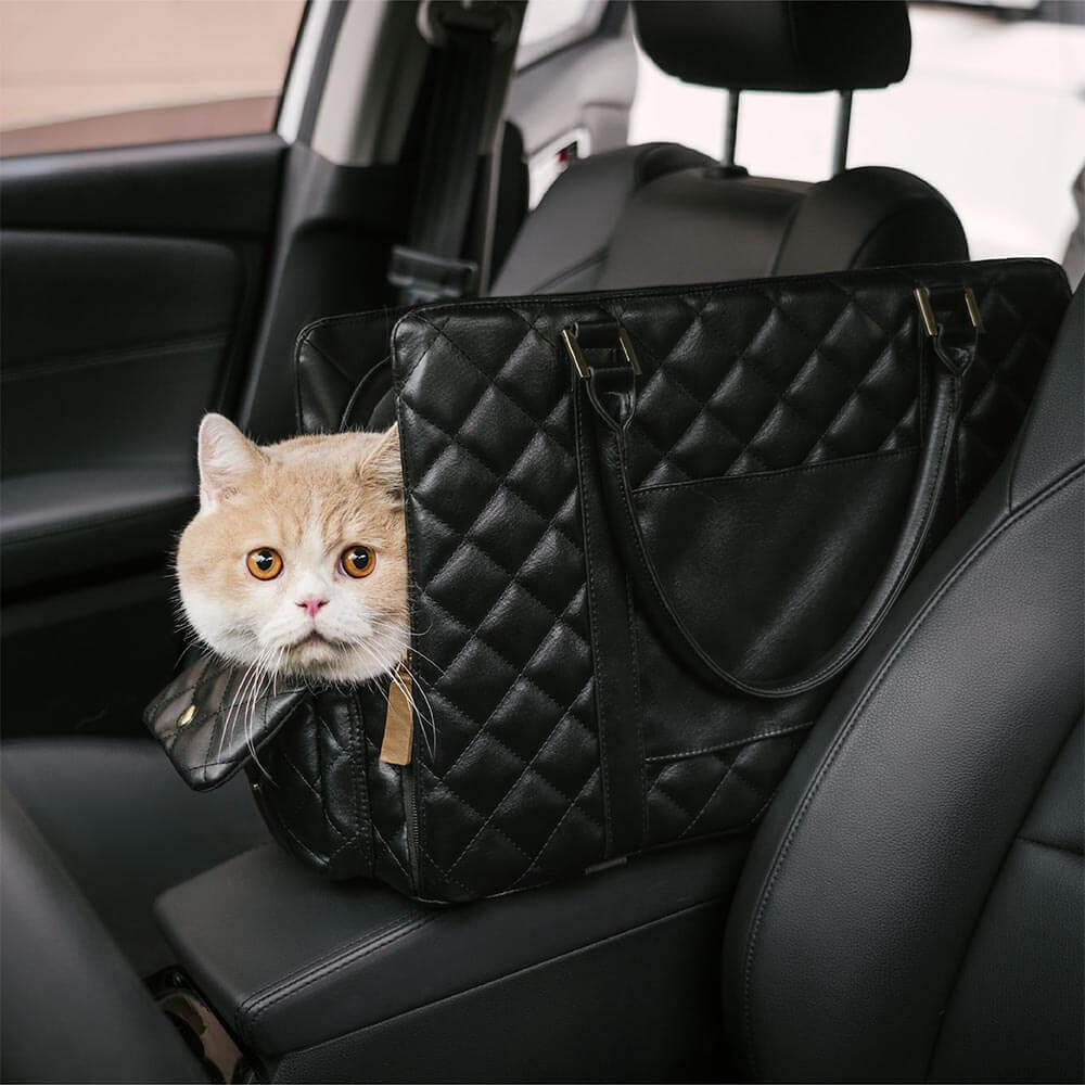 Borsa per gatti da viaggio multi-funzionale e alla moda, grande, condivisa tra umani e gatti - Coda vagabonda