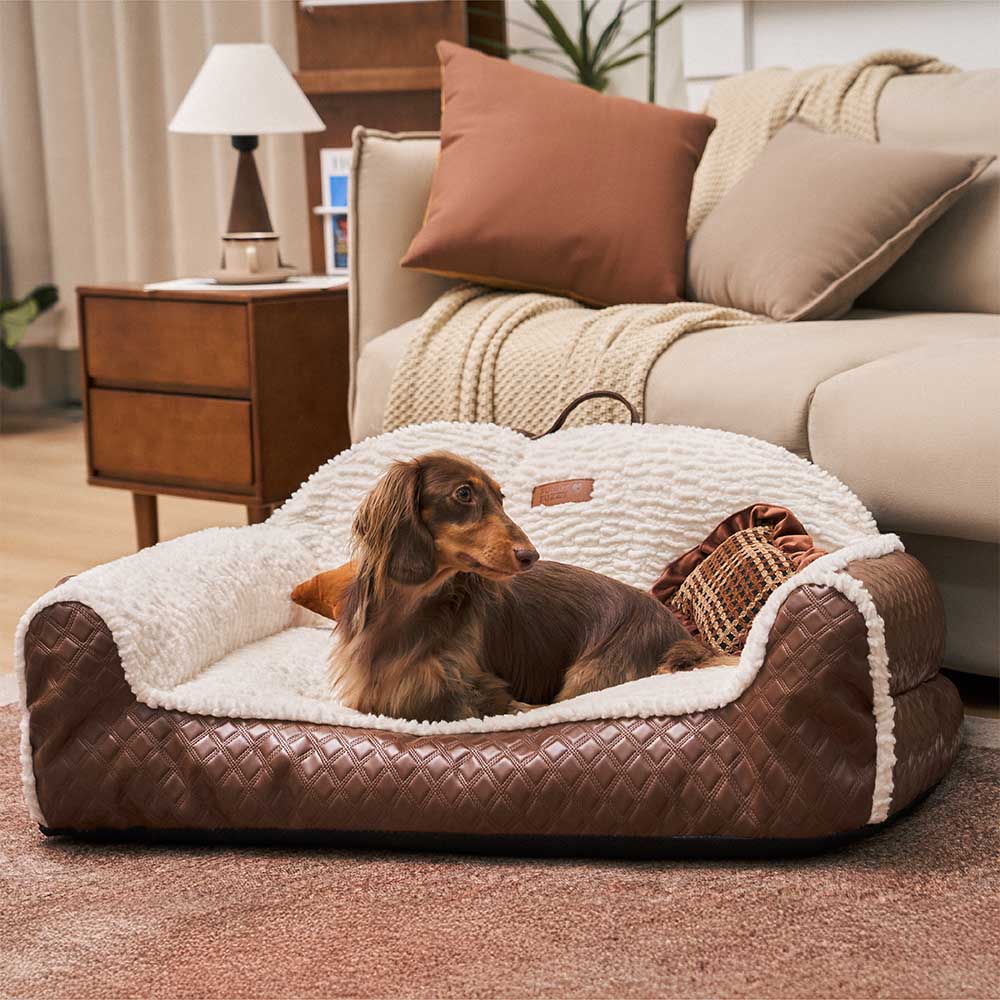 Cuscino Classico Accogliente per Cani - Divano per Cani Tipo Poltrona