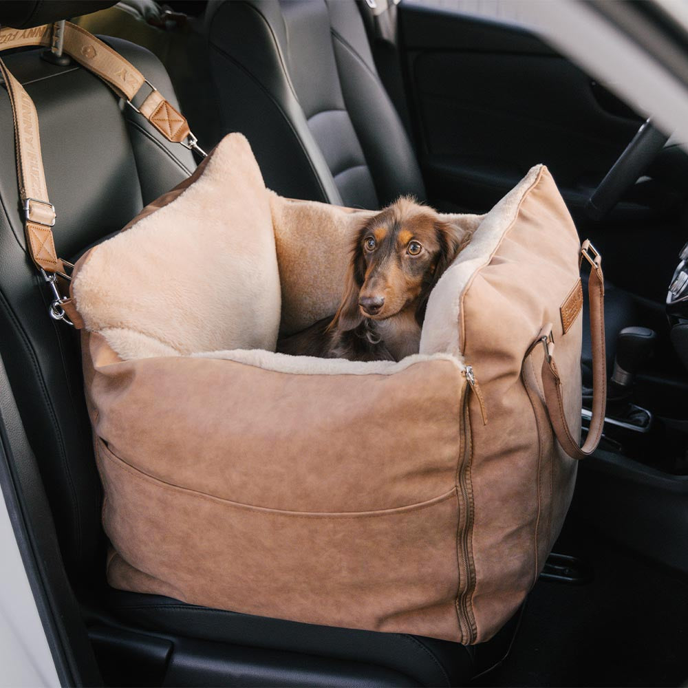 Grande trasportino per cani morbido e caldo, sicuro e antiscivolo - Seggiolino per auto Ride and Rover.