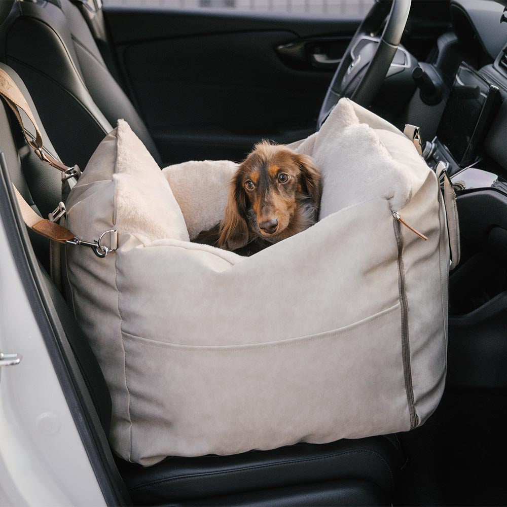 Grande trasportino per cani morbido e caldo, sicuro e antiscivolo - Seggiolino per auto Ride and Rover.