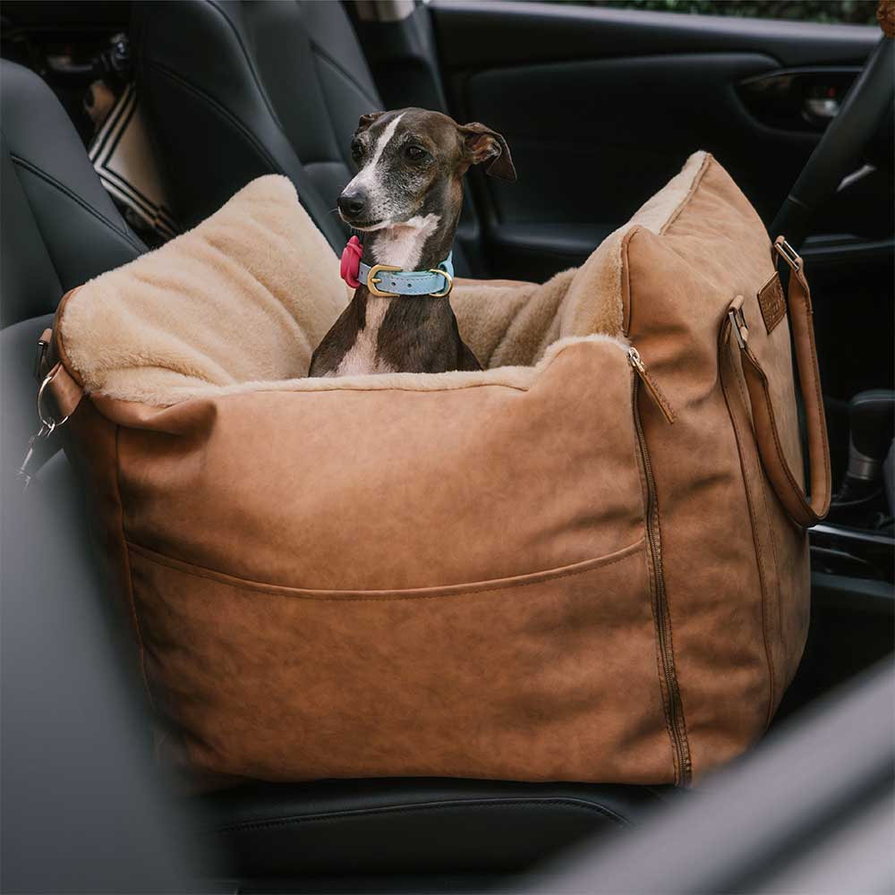 Grande trasportino per cani morbido e caldo, sicuro e antiscivolo - Seggiolino per auto Ride and Rover.
