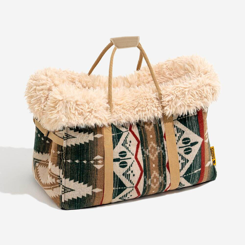 Grande Trasportino Reversibile per Animali Domestici Indie Boho e Sacco a Pelo per Cani - Wondernap