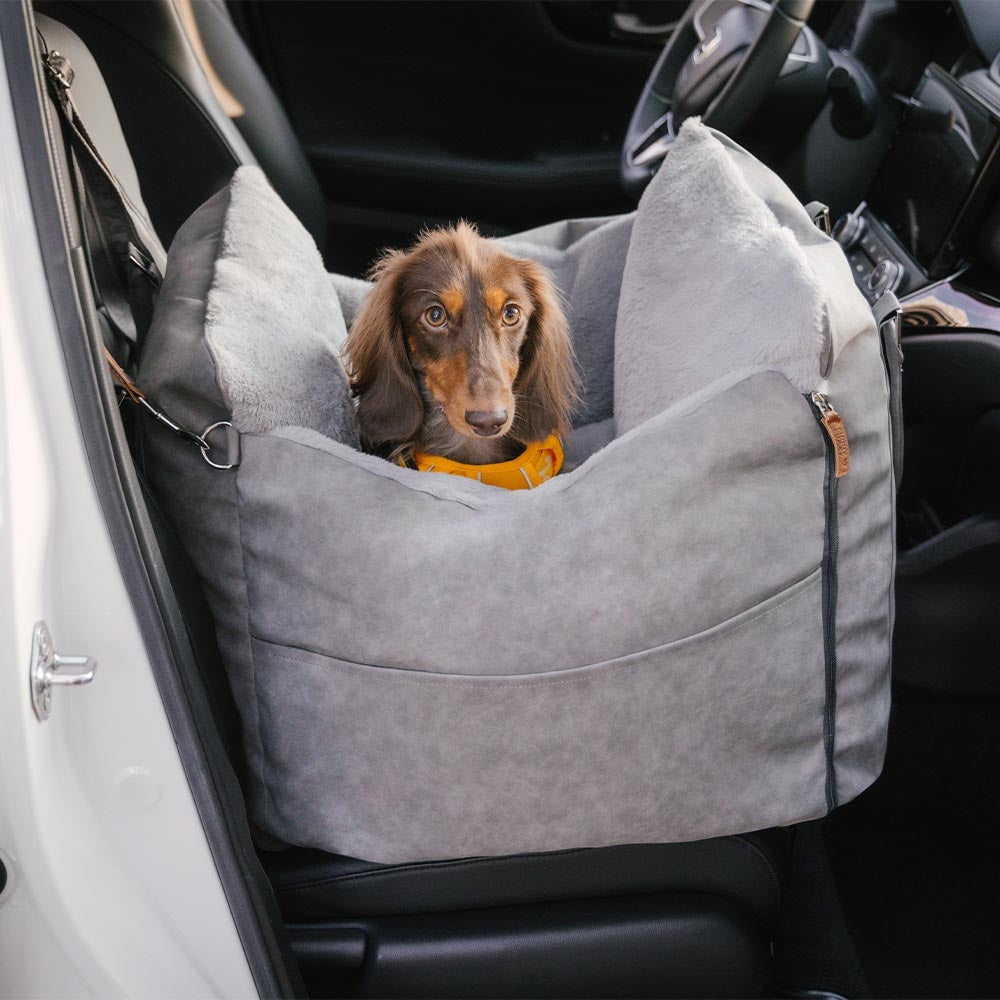 Grande trasportino per cani morbido e caldo, sicuro e antiscivolo - Seggiolino per auto Ride and Rover.