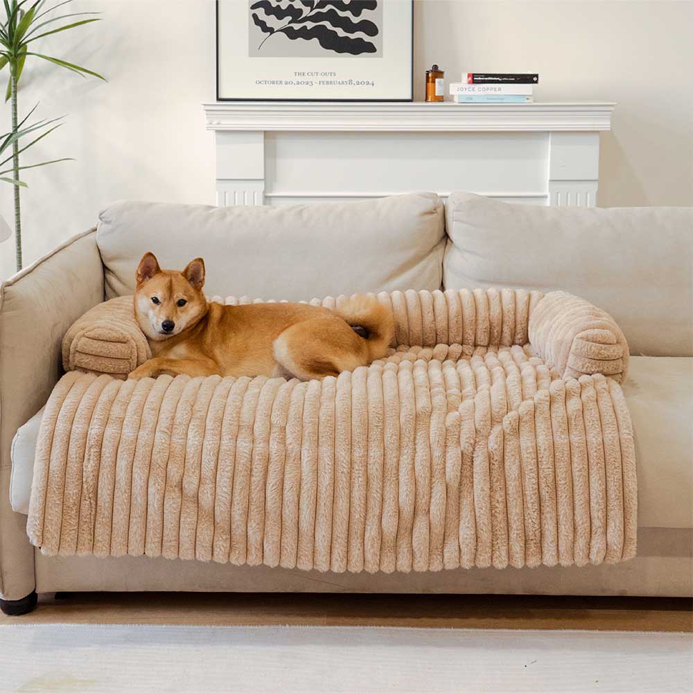 Coperna per Sofà in Peluche Cuscino per Cani Copertura per Divano