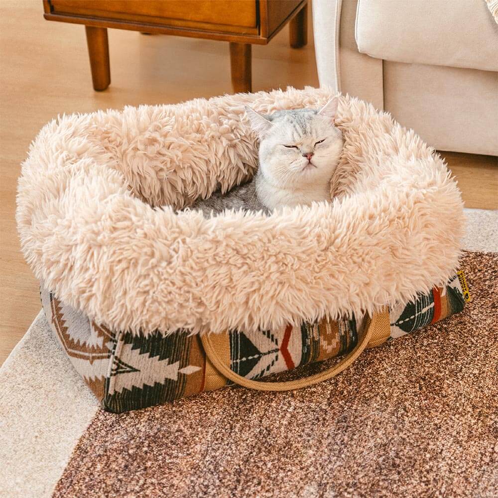 Grande Trasportino Reversibile per Animali Domestici Indie Boho e Sacco a Pelo per Cani - Wondernap