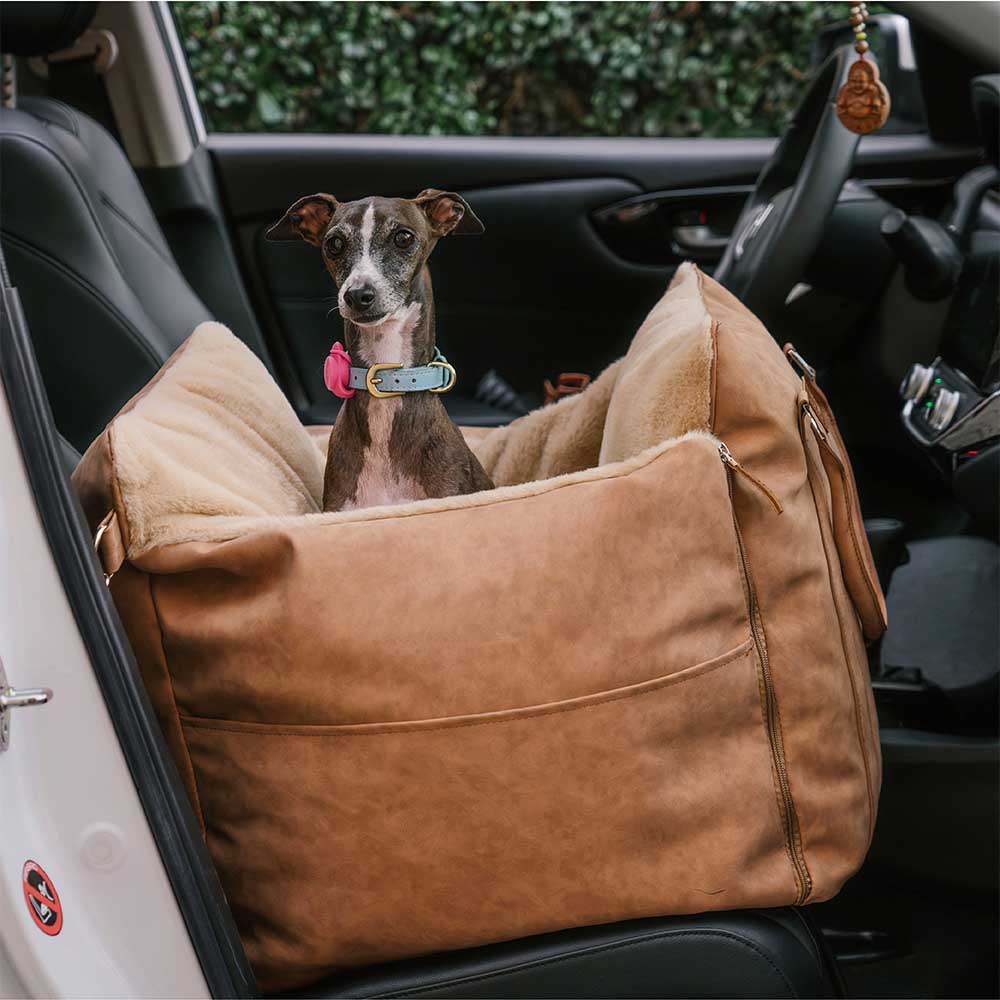 Grande trasportino per cani morbido e caldo, sicuro e antiscivolo - Seggiolino per auto Ride and Rover.