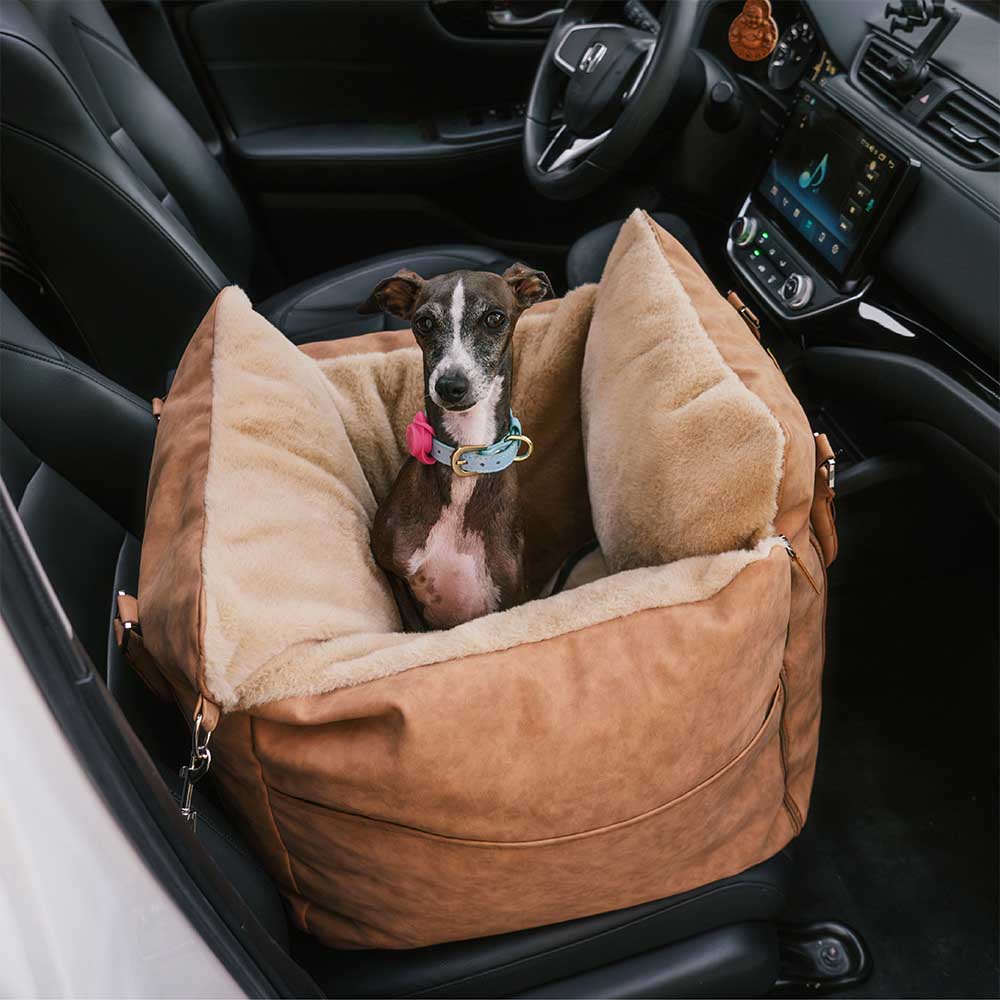 Grande trasportino per cani morbido e caldo, sicuro e antiscivolo - Seggiolino per auto Ride and Rover.