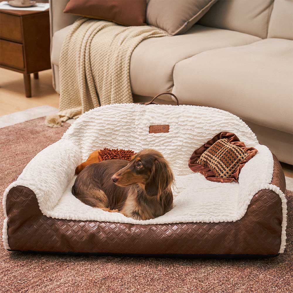 Cuscino Classico Accogliente per Cani - Divano per Cani Tipo Poltrona
