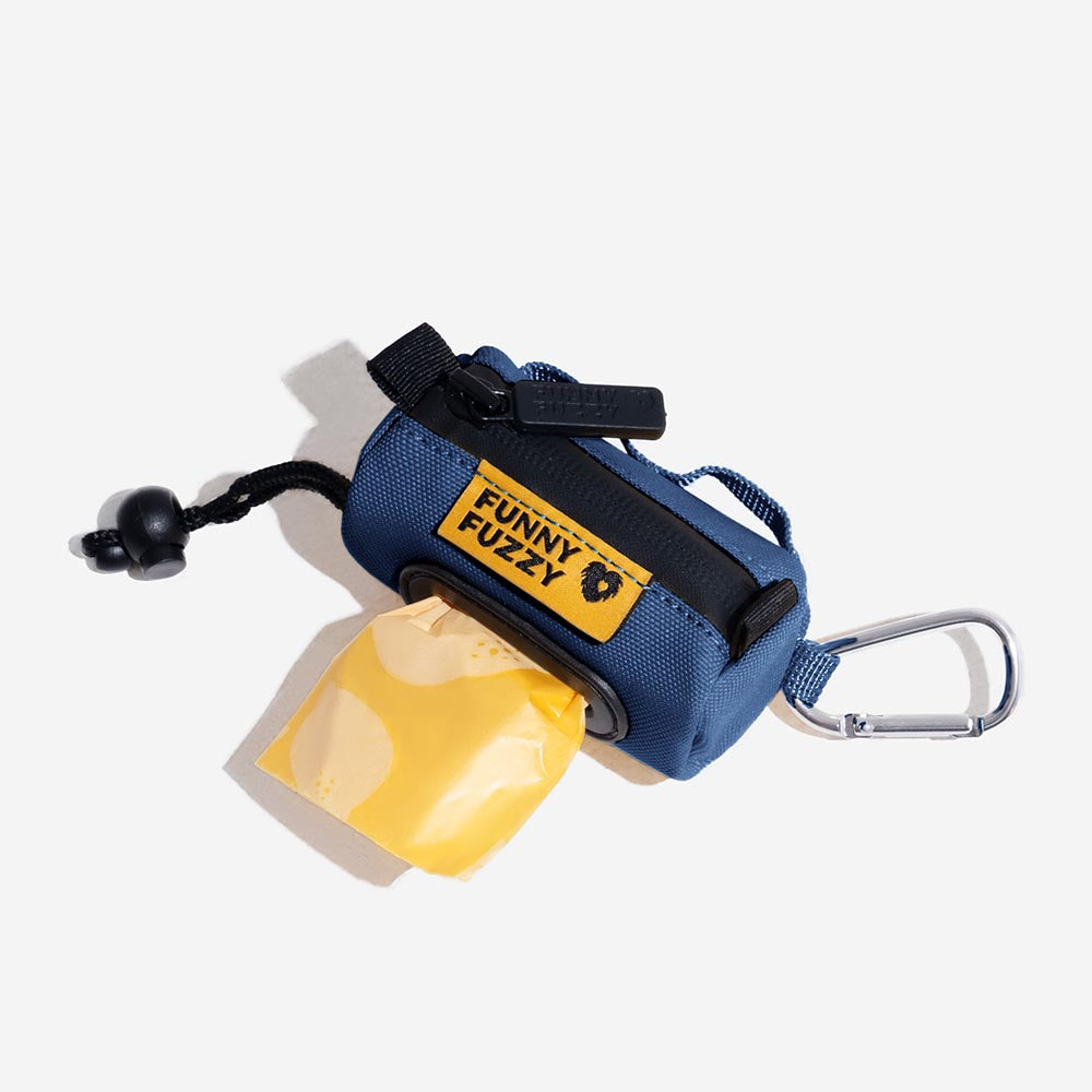 FUNNYFUZZY Guinzaglio Impermeabile con Dispenser di Sacchetti per Feces Attachabile - Flexi Walker