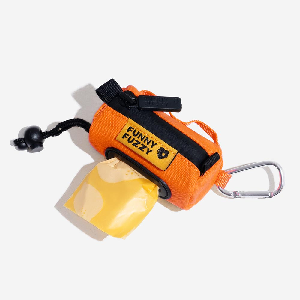 FUNNYFUZZY Guinzaglio Impermeabile con Dispenser di Sacchetti per Feces Attachabile - Flexi Walker