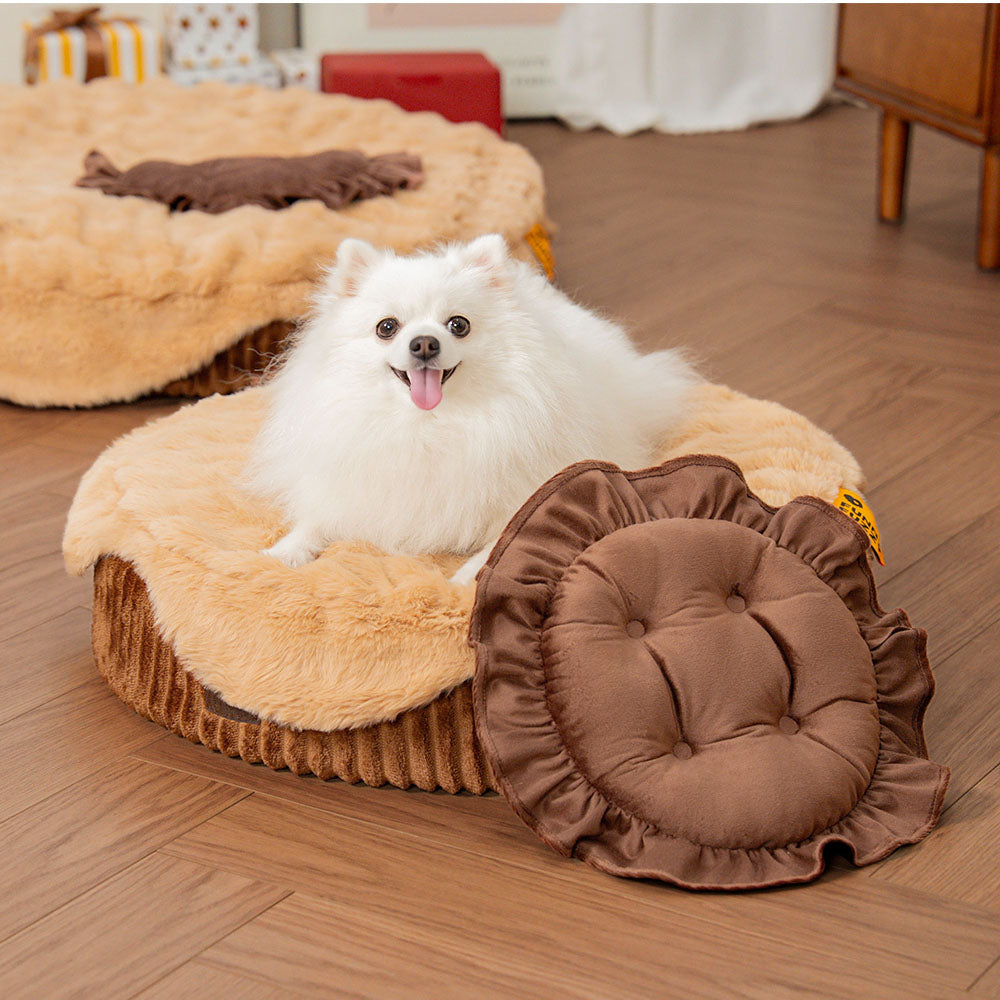 Letto ortopedico per animali domestici staccabile a forma di torta fluffy – DreamBake