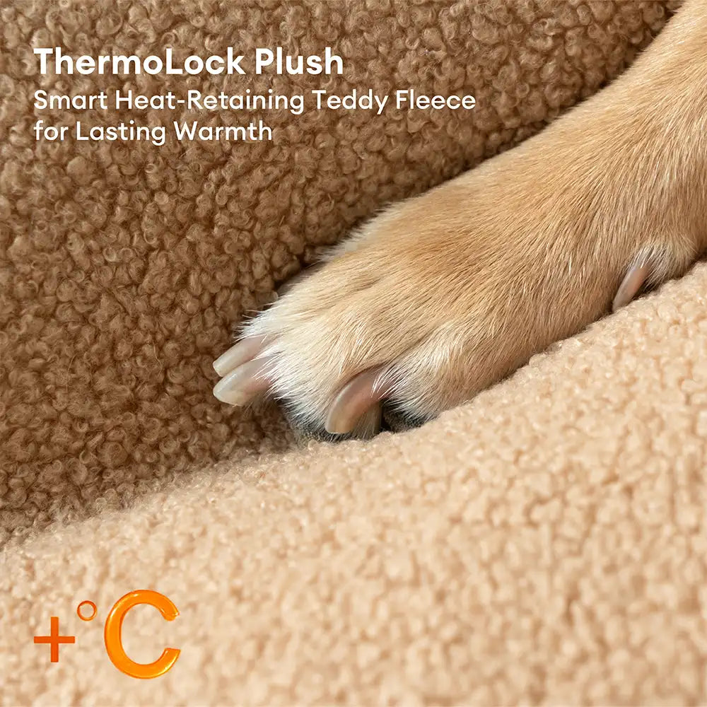 Letto per cani rettangolare extra large lavabile in tessuto teddy fluffy - Buonanotte