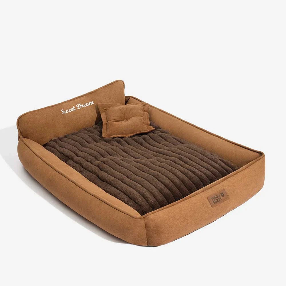 Cuscino per cani lavabile in suede finto retro, doppio lato con cuscino – SweetDream