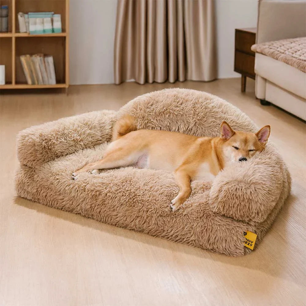 Divano Letto Ortodontico per Cani in Spugna Rimovibile e Caldo - FluffyHaven
