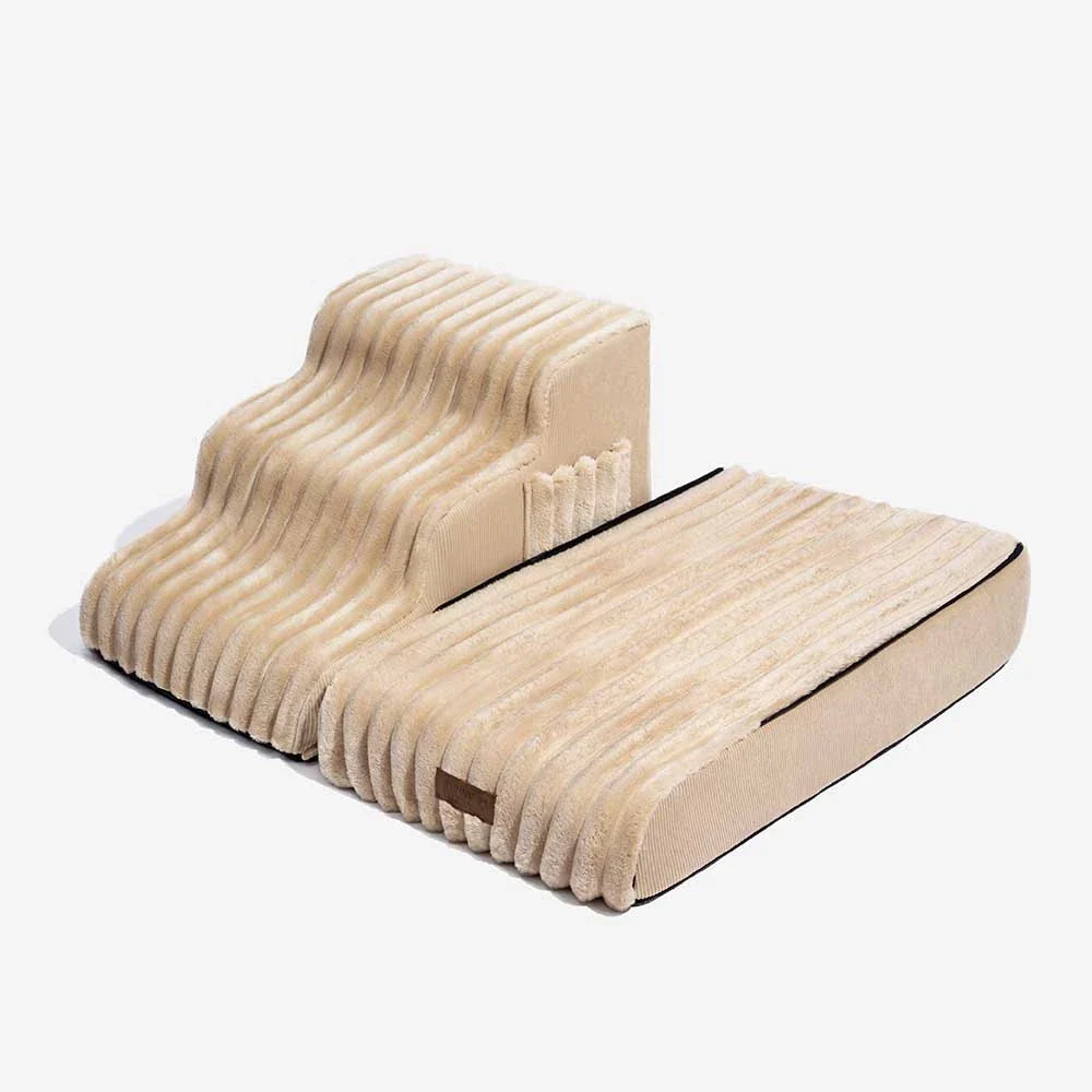 CreamyRamp Scala e Letto per Animali 2-in-1 in Morbido Plush Rimovibile