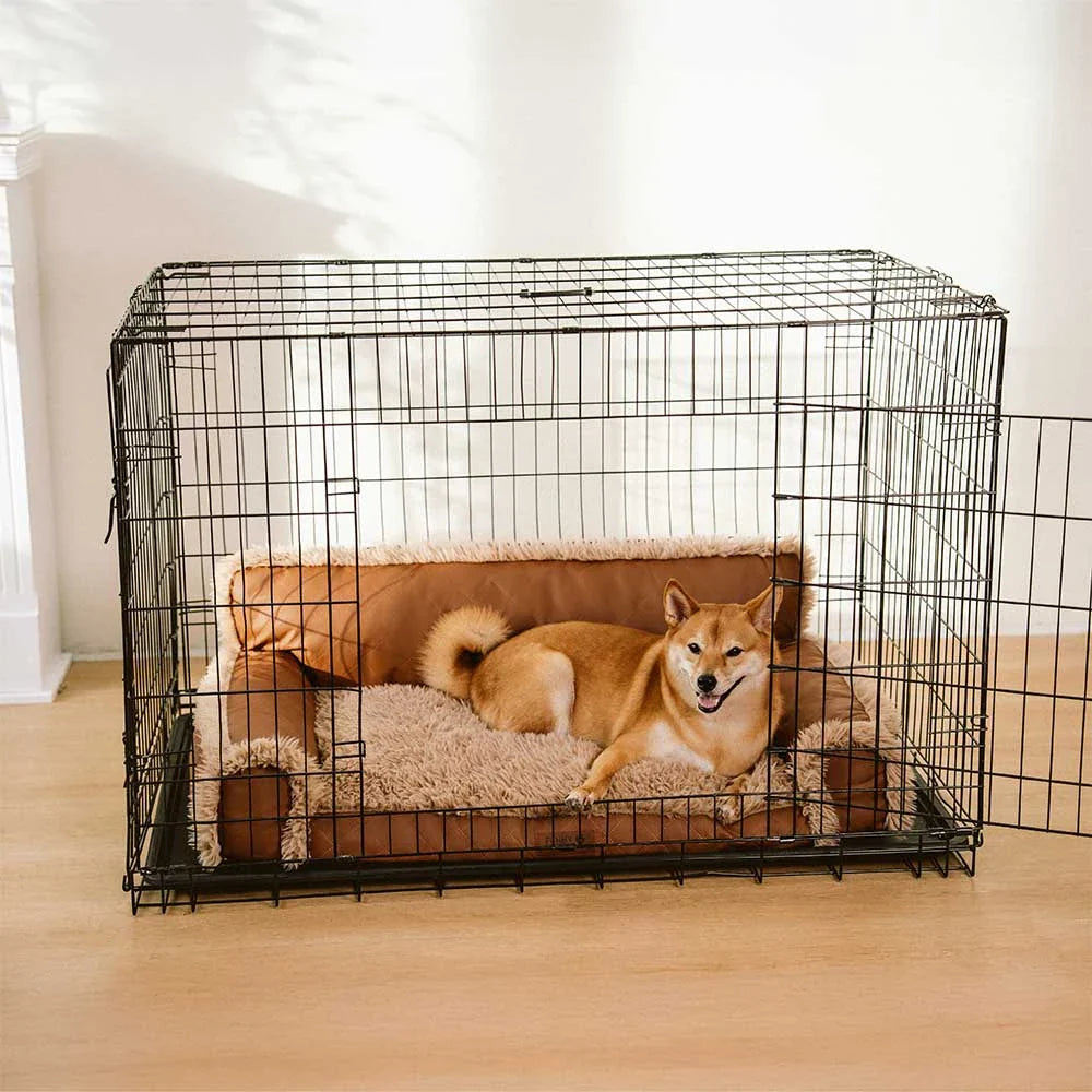 Letto ortopedico per cani in ecopelle di lusso e morbido, con spugna rimovibile - WarmRest