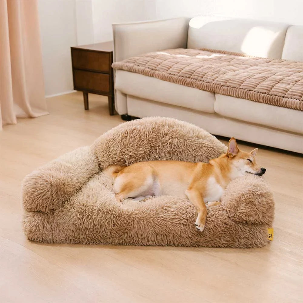 Divano Letto Ortodontico per Cani in Spugna Rimovibile e Caldo - FluffyHaven