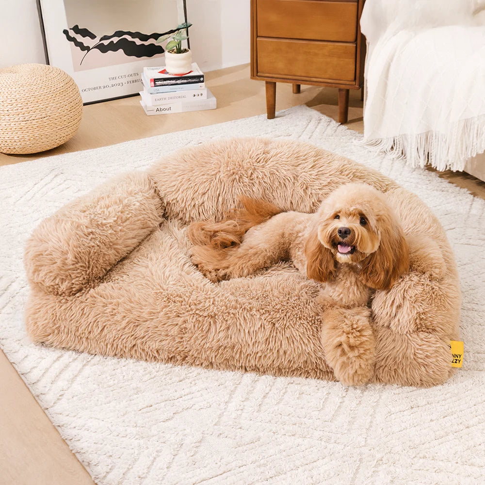 Divano Letto Ortodontico per Cani in Spugna Rimovibile e Caldo - FluffyHaven