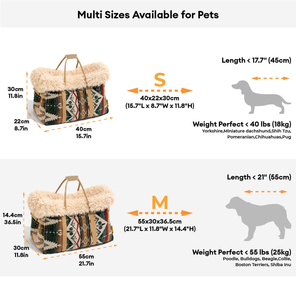 Grande Trasportino Reversibile per Animali Domestici Indie Boho e Sacco a Pelo per Cani - Wondernap