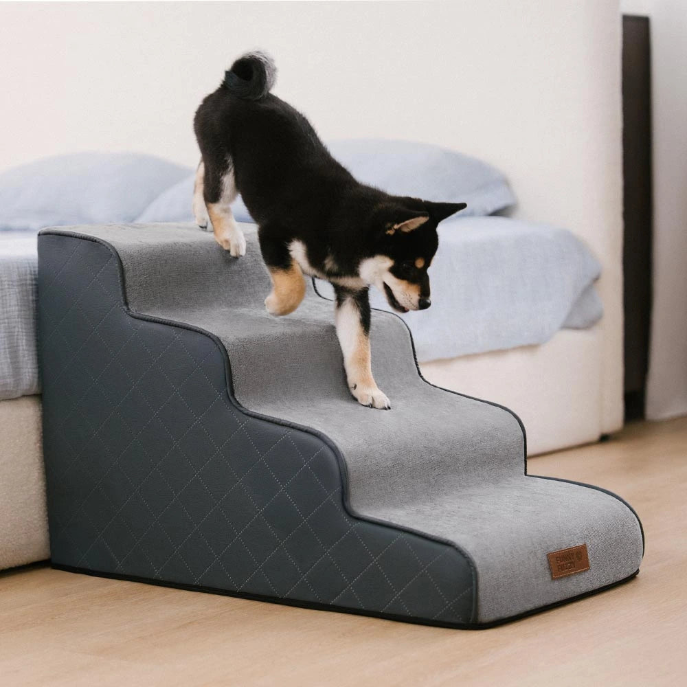 Scala per animali domestici removibile in spugna ad alta densità in similpelle - LuxeStep