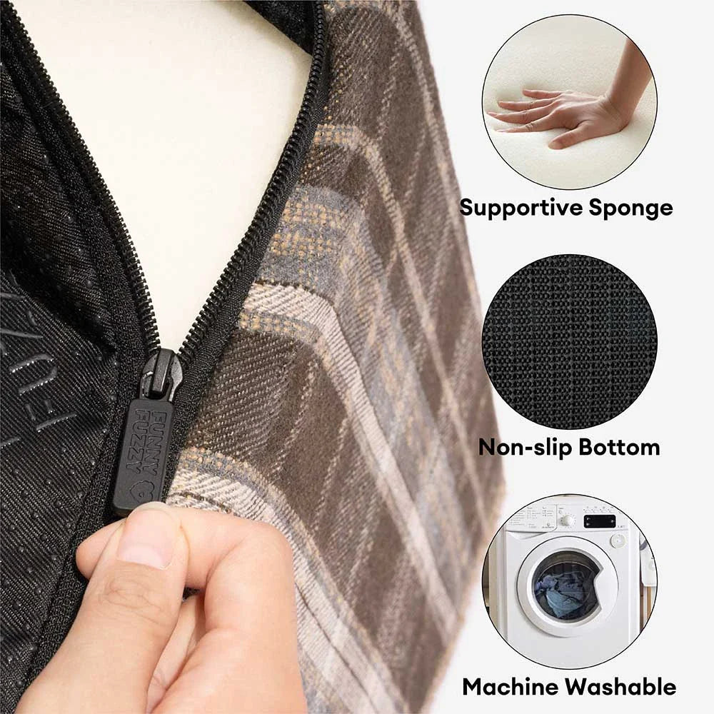 Rampa per animali domestici con scala in spugna ad alta densità, rimovibile e in plaid di peluche - ComfyClimb