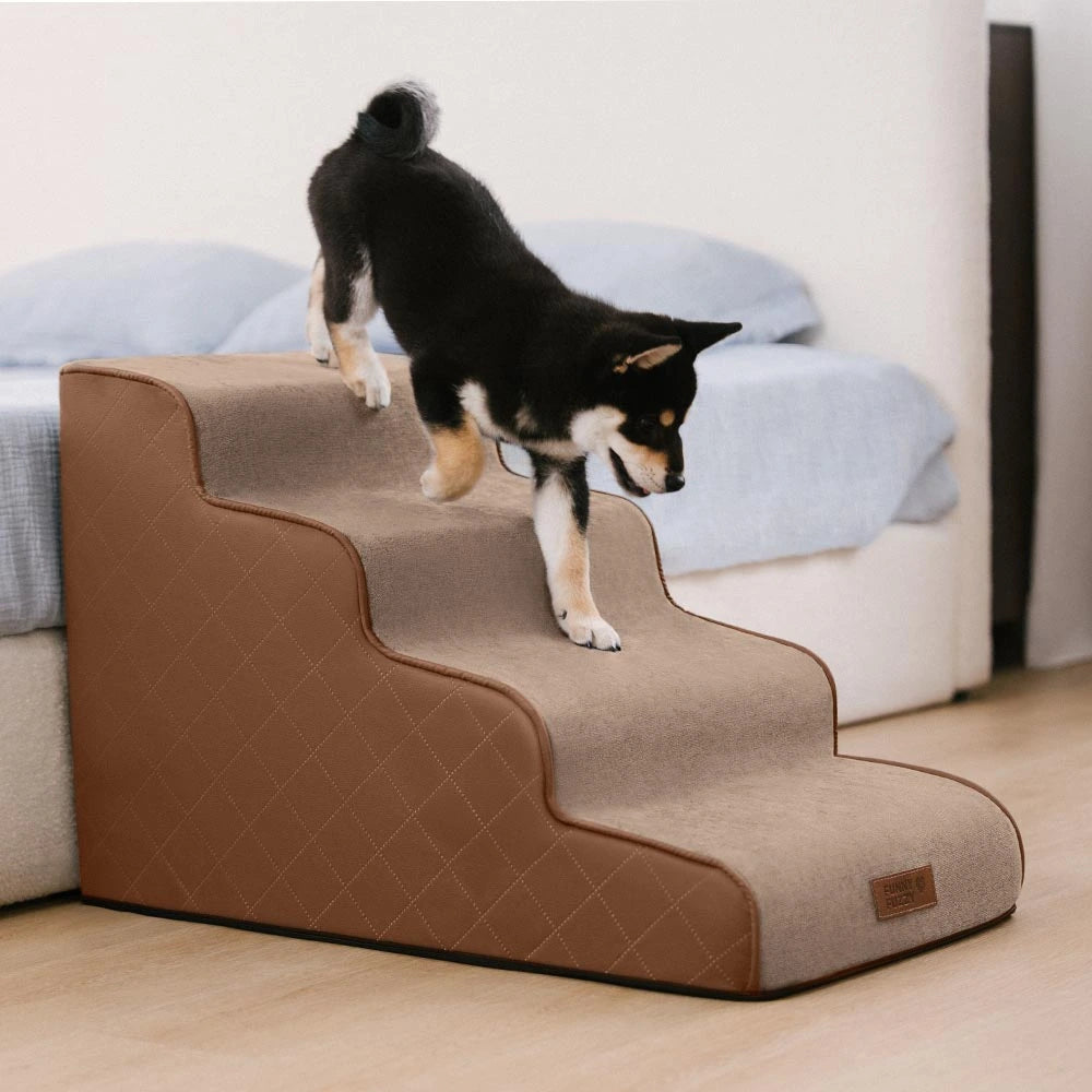 Scala per animali domestici removibile in spugna ad alta densità in similpelle - LuxeStep