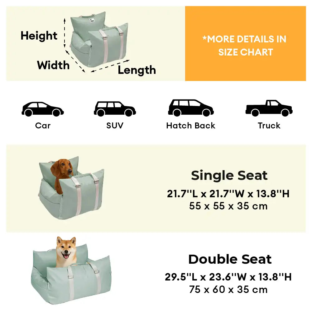 Letto per auto impermeabile per cani - Prima Classe