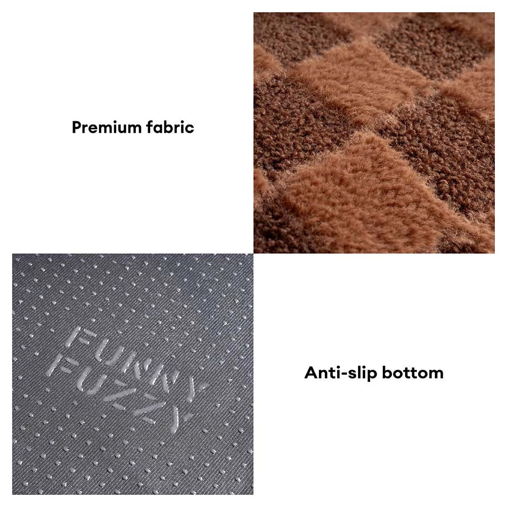 Letto ortopedico rimovibile per cani con cuscino a forma di cuscino, in peluche a quadri - CozyNest