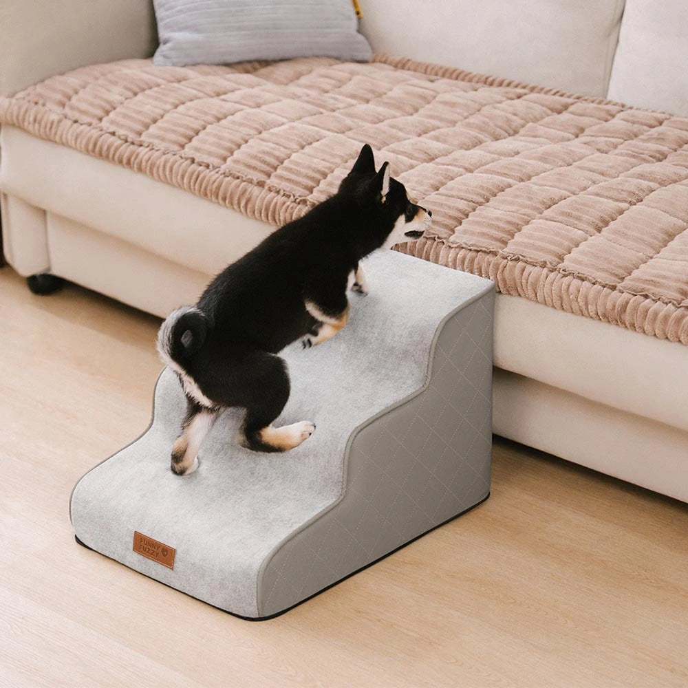 Scala per animali domestici removibile in spugna ad alta densità in similpelle - LuxeStep