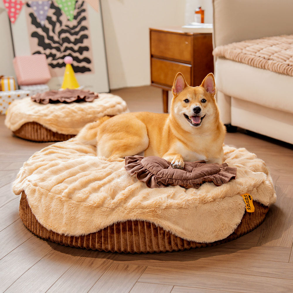 Letto ortopedico per animali domestici staccabile a forma di torta fluffy – DreamBake