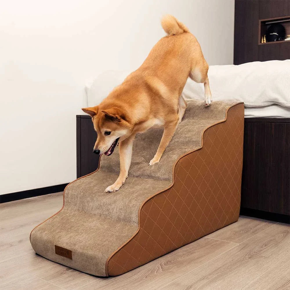 Scala per animali domestici removibile in spugna ad alta densità in similpelle - LuxeStep