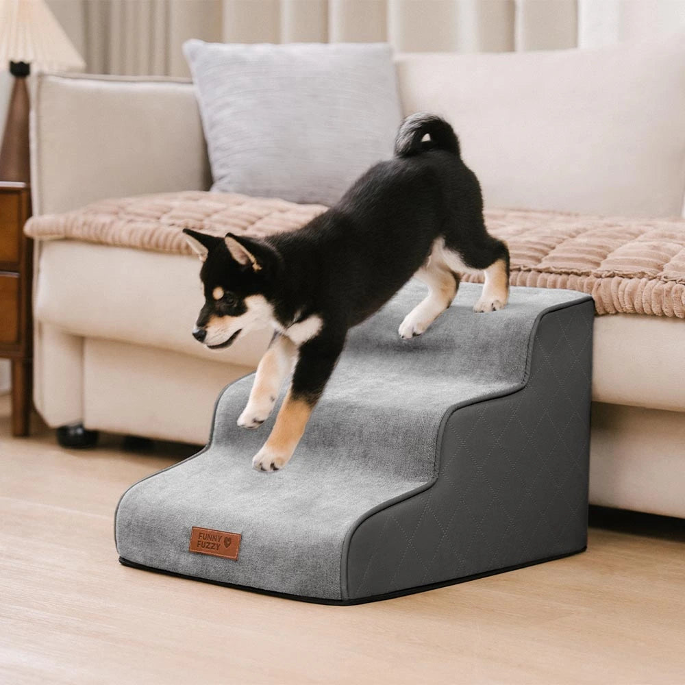 Scala per animali domestici removibile in spugna ad alta densità in similpelle - LuxeStep