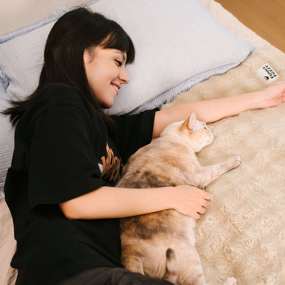 Materassino per animali domestici in peluche caldo, lavabile e portatile - ThermoPad