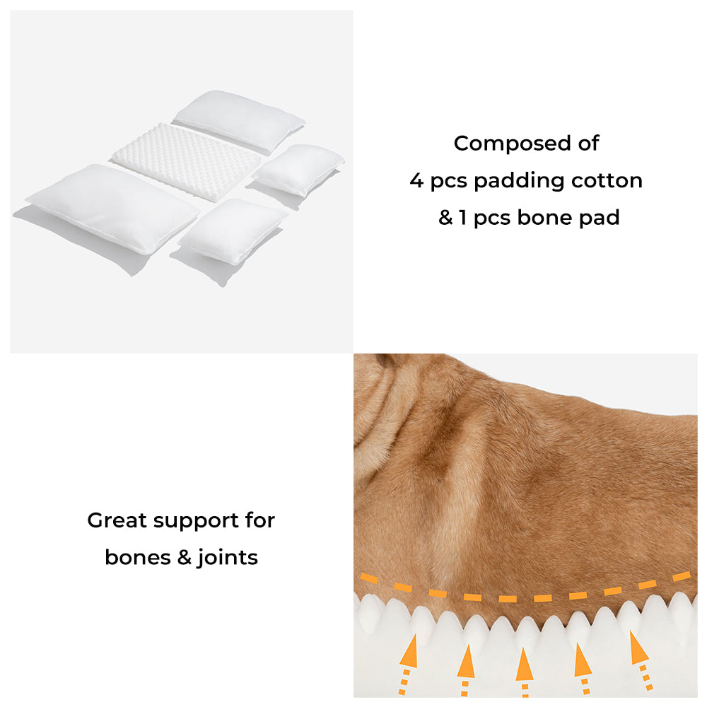 Divano per cani e gatti a doppio strato in faux lambswool a righe alla moda