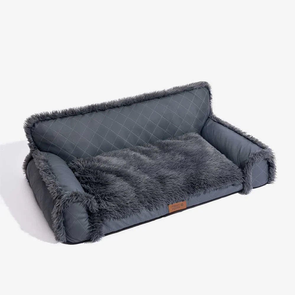Luxe Faux Leather&Plush Removable Sponge Orthopedic Dog Bed - WarmRest