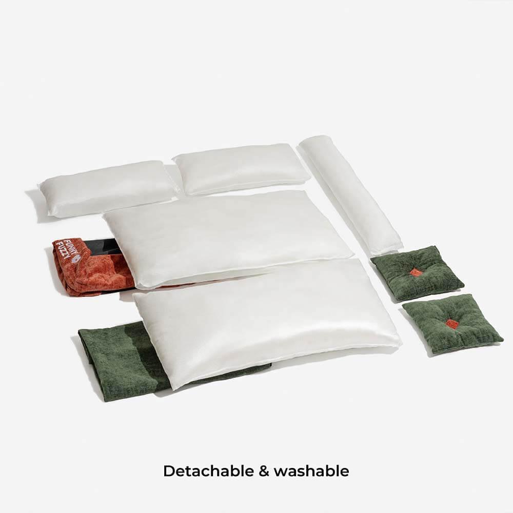 Divano letto per cani e gatti in tessuto chenille stile vintage