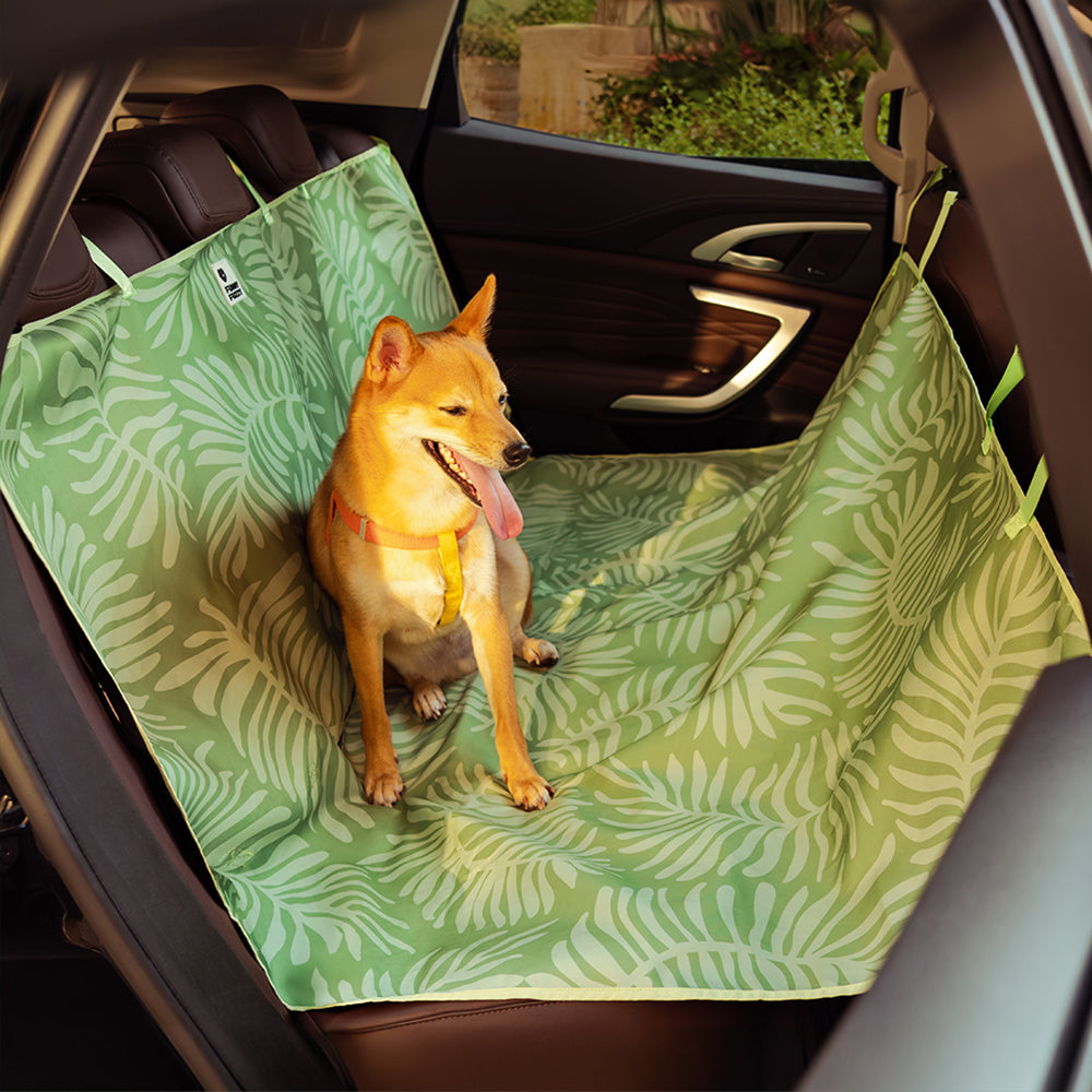 Stile tropicale - Copertura per sedile posteriore impermeabile per picnic e auto 2 in 1