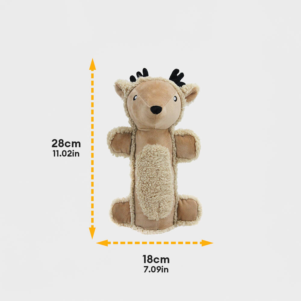 Giocattolo per cani interattivo in morbido peluche a forma di topo orso, durevole e squeaky.