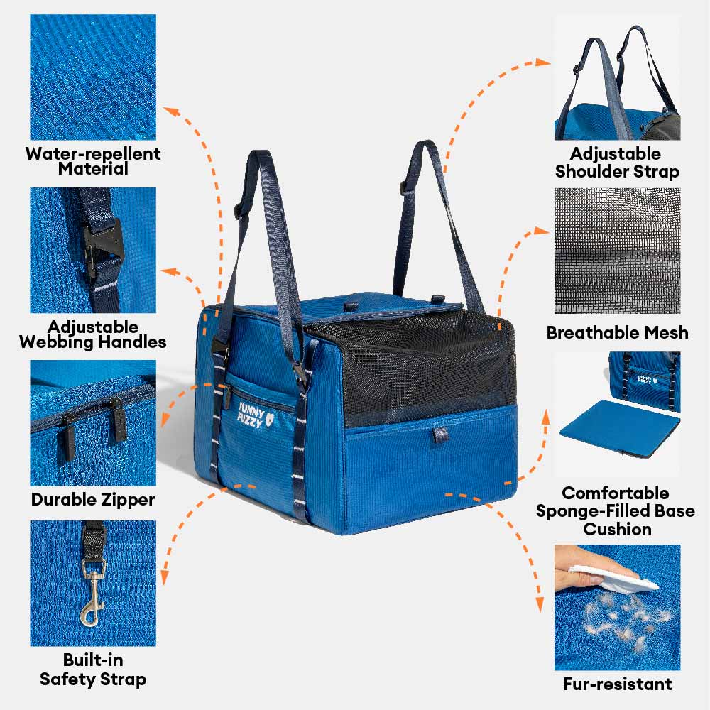 Seggiolino Auto Booster per Cani Sicuro Impermeabile e Trasportino per Animali - Gympet